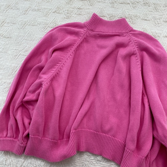 I Love Mr. Mittens pink maxi crew neck jumper sweater in bubble gum - Picture 4 of 4
